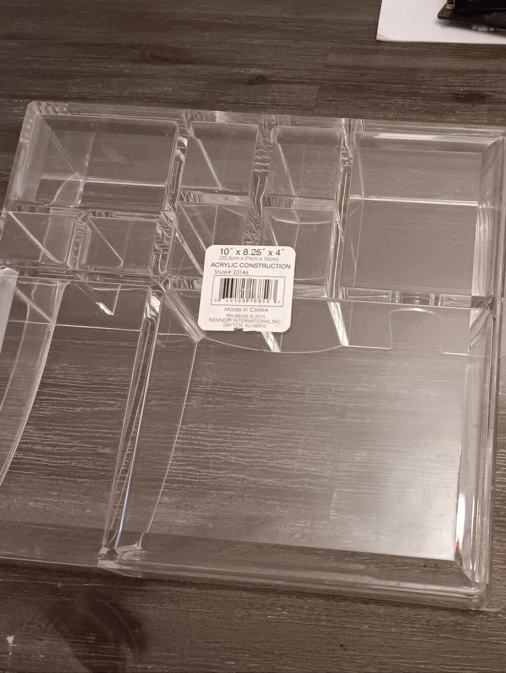 Clear Acrylic Makeup Organizer with Multi-Compartment Storage